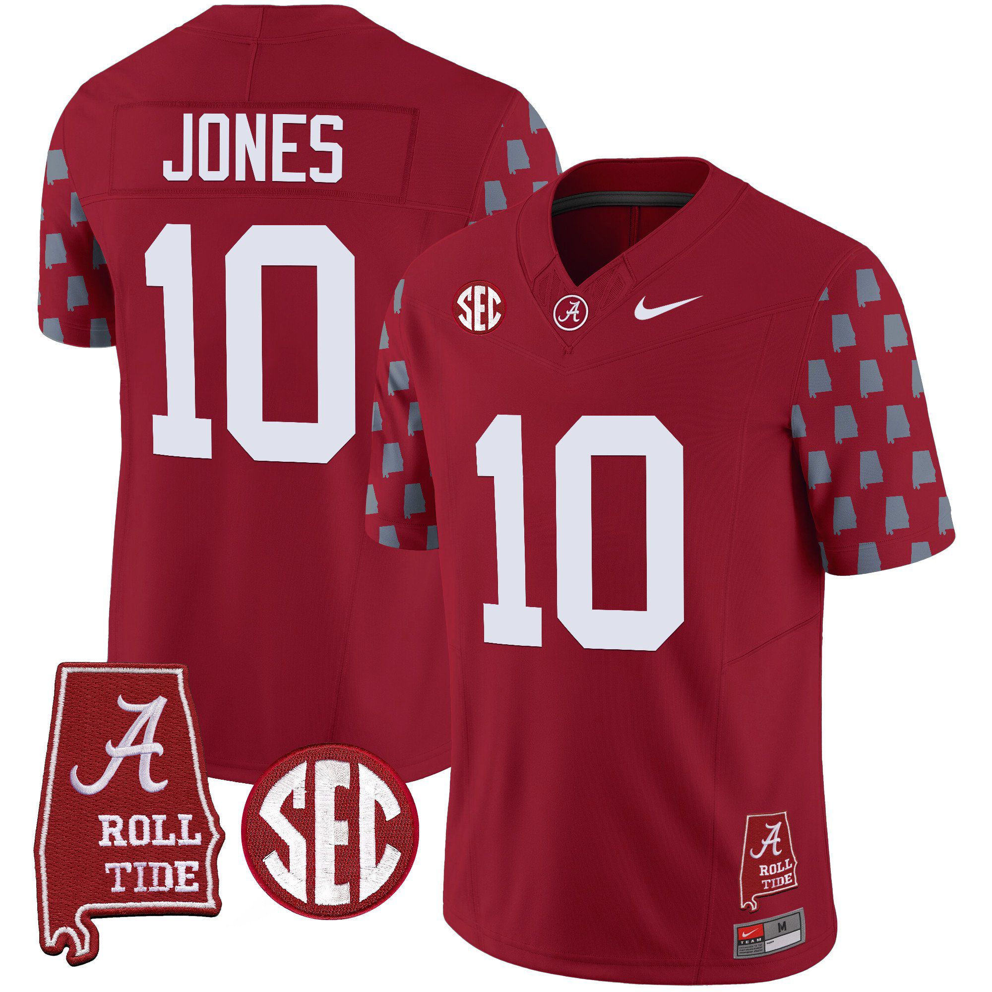 Men Alabama Crimson Tide #10 Jones Red Vapor Limited 2024 Nike NCAA Jersey->indianapolis colts->NFL Jersey